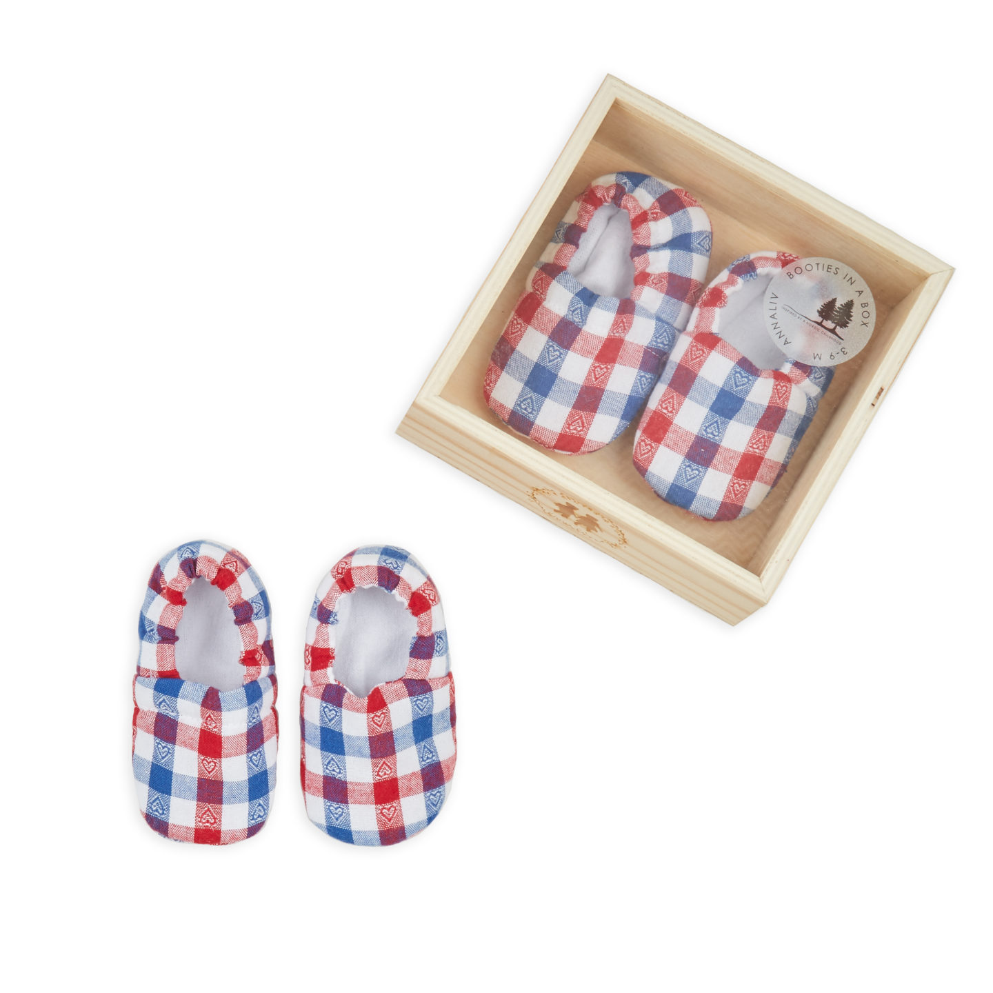 Gingham Booties