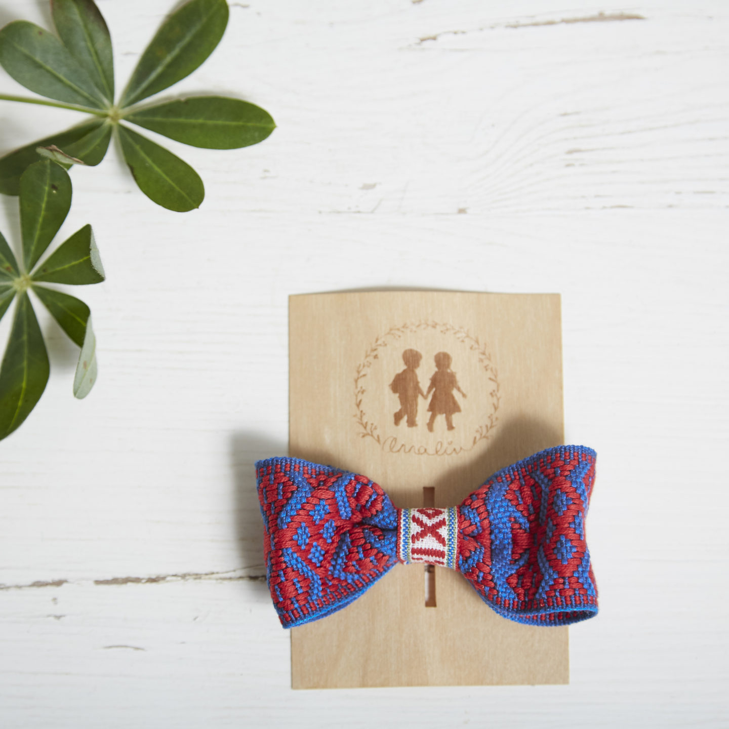 Big Blue + Red Hair Bow