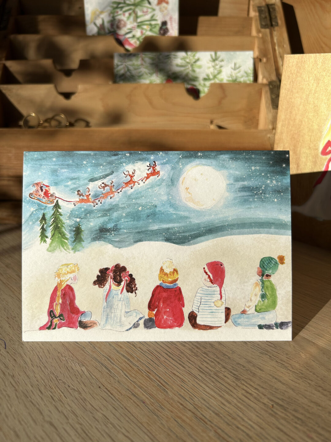 Waiting for Father Christmas - Christmas Card